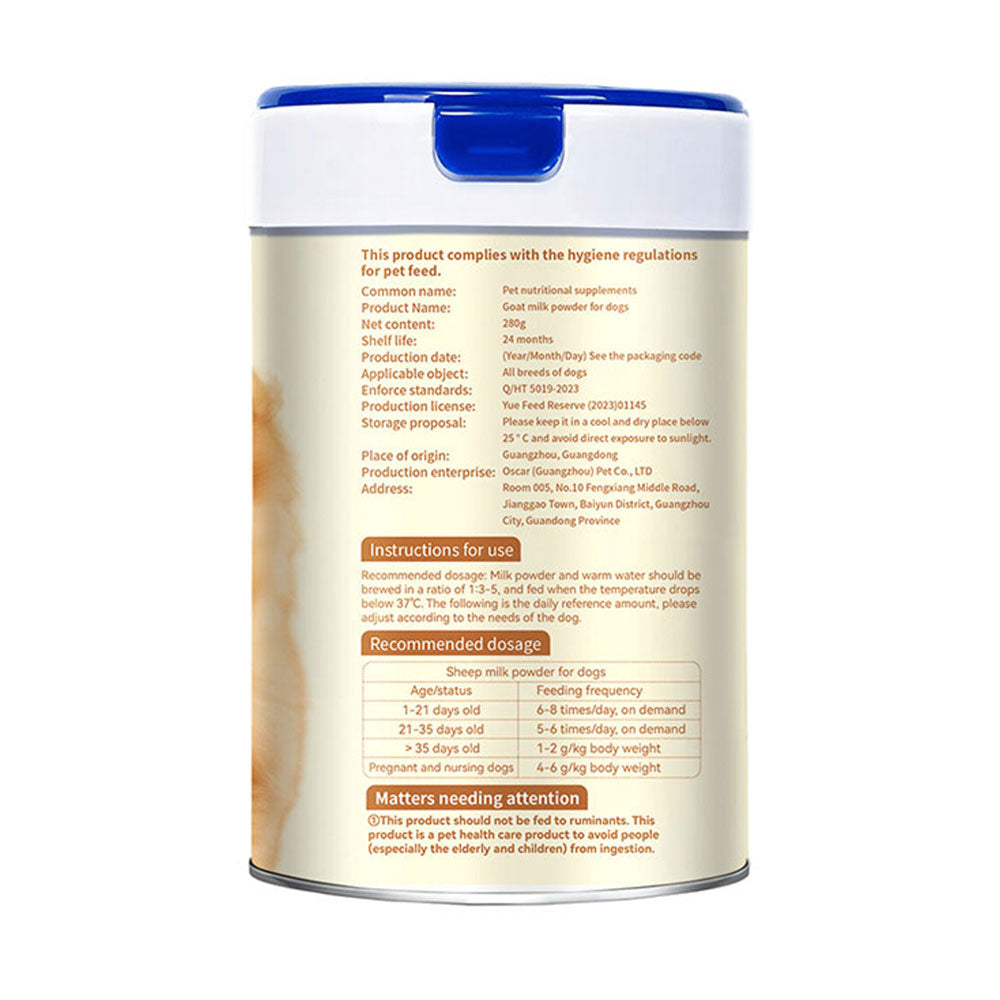 High Quality Organic Powdered Goat Milk for Feeding Dog and Cat Pet 280g Milk